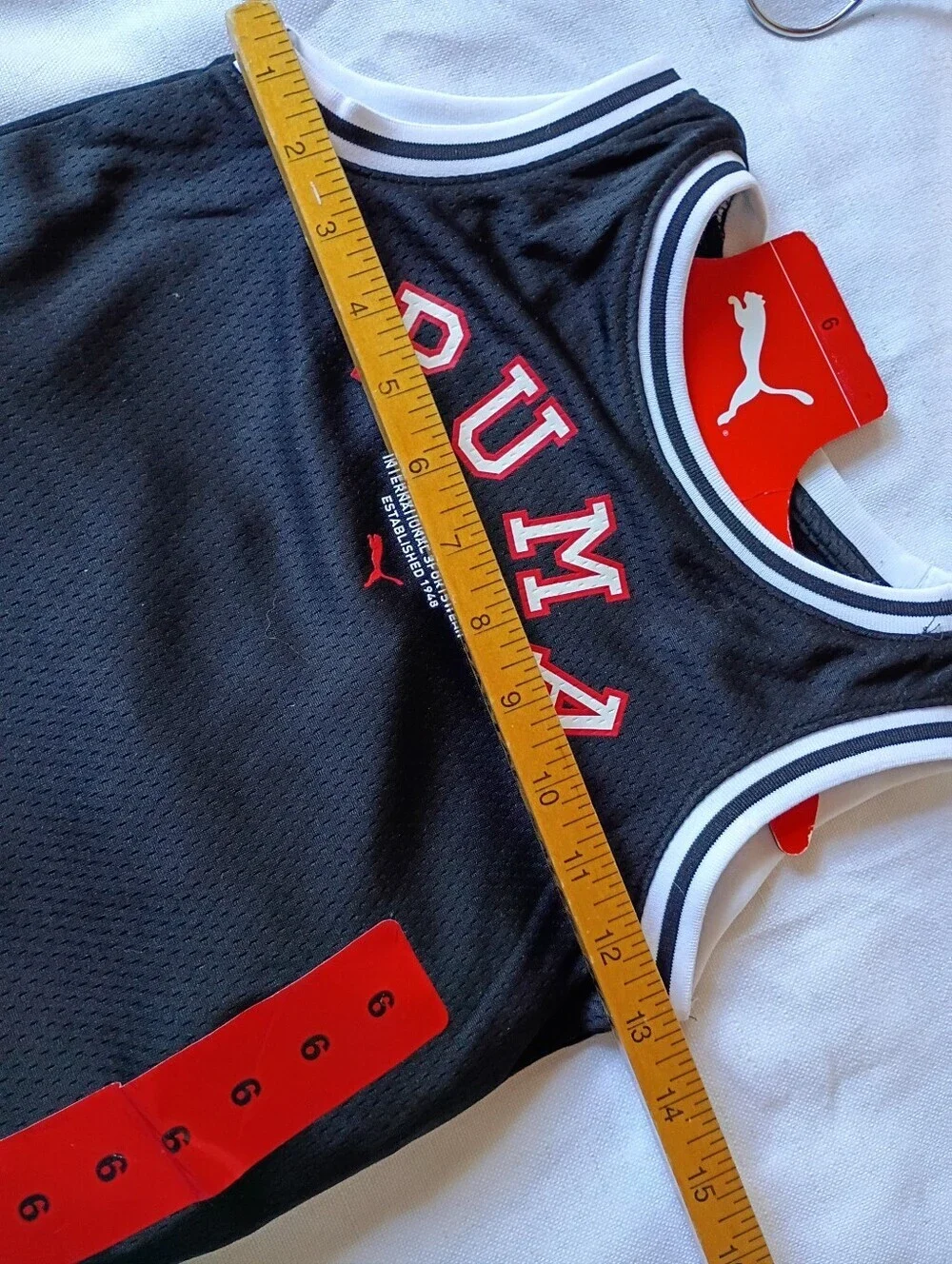 Puma Toddler Boys 3 Piece Set Red Short Sleeve Sport Top with Black Logo Size 6